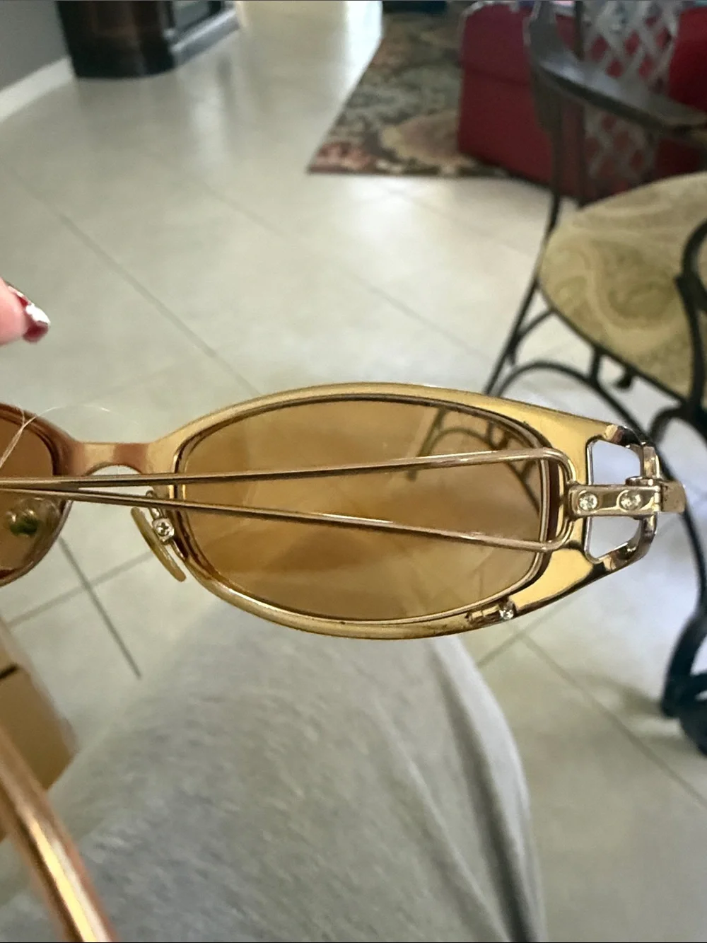Lina Roma Women's Brown Oval Sunglasses